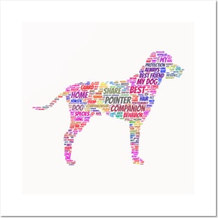 Dog Pointer Animal Pet Text Word Cloud Posters and Art